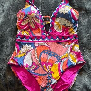 Vibrant Multicolor One-Piece Swimsuit